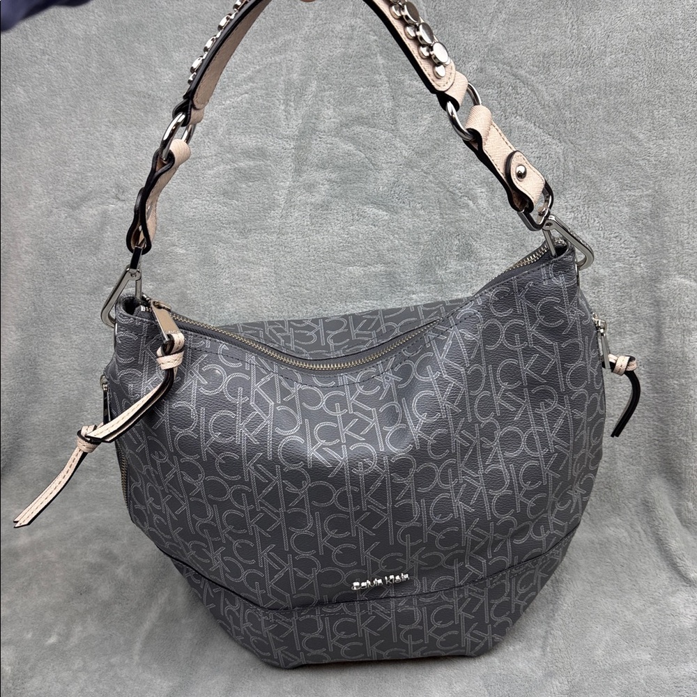 Calvin Klein Monogram Gray Shoulder Bag
